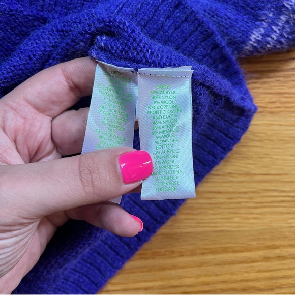 Lilly Pulitzer tessalyn purple and pink cardigan size XS - Picture 7 of 8